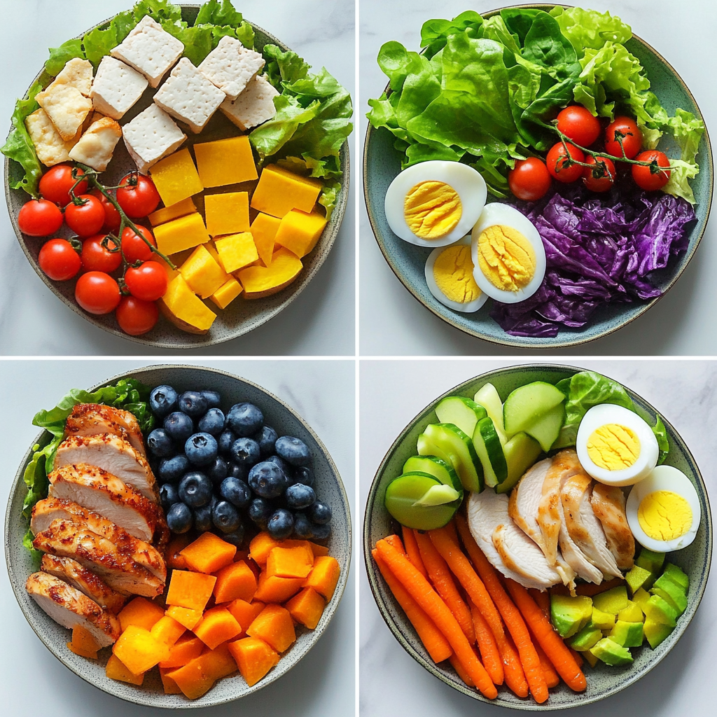 Plats préparés équilibrés stylisme