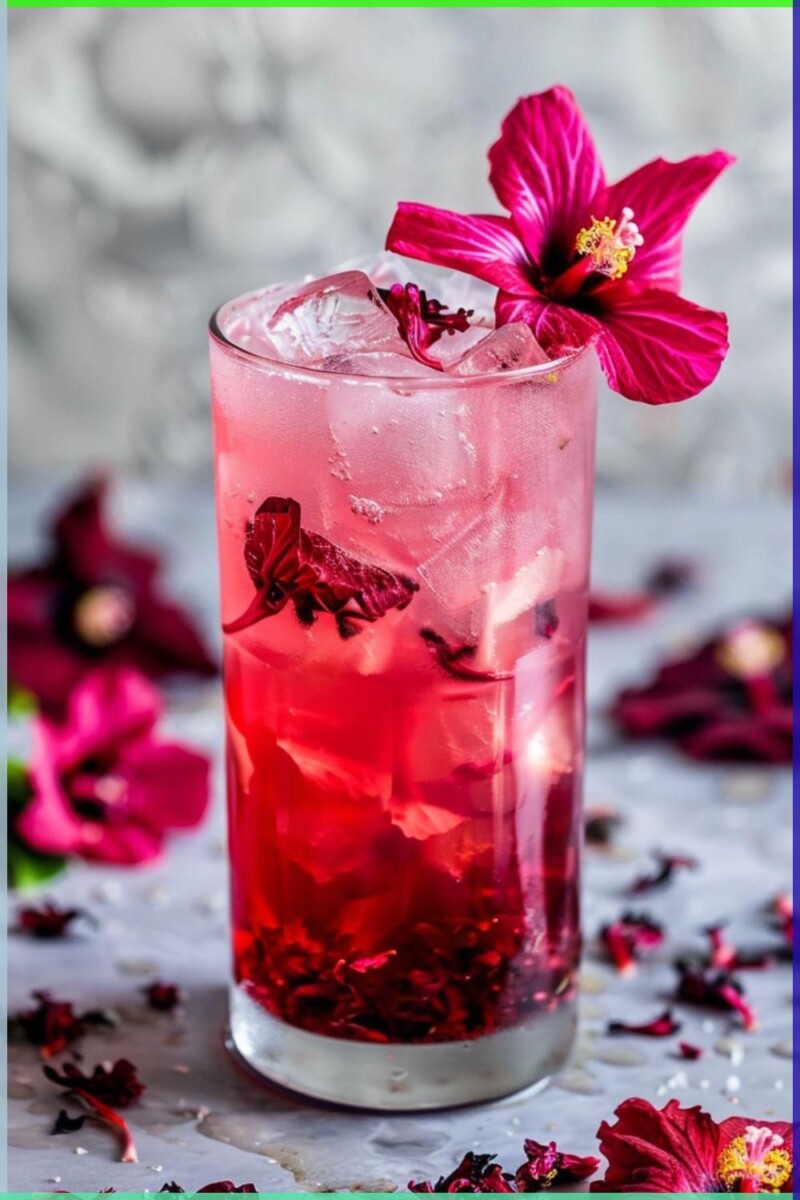 Infusion froide hibiscus rouge
