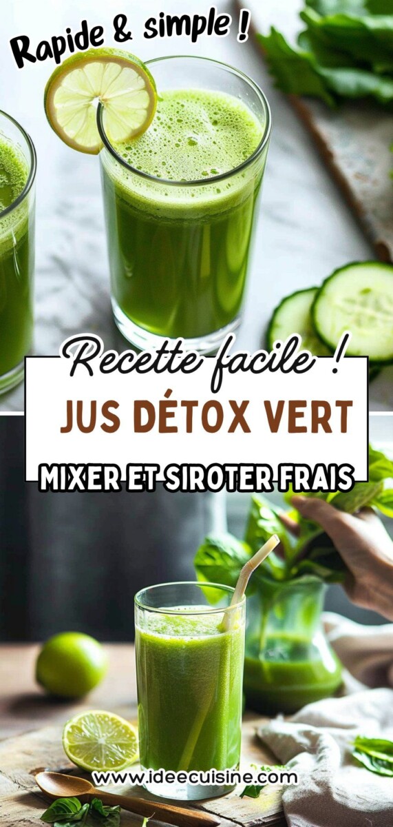 Jus de légumes vert détox