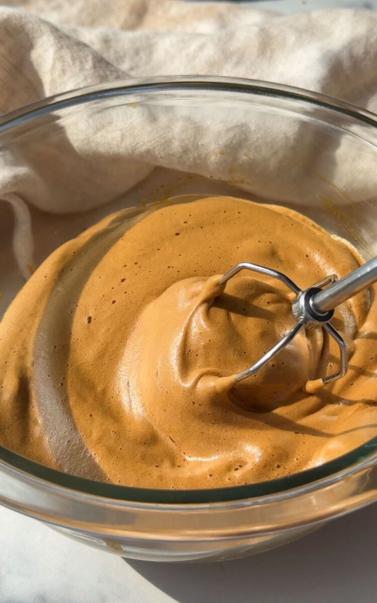 Café latte végétal mousse