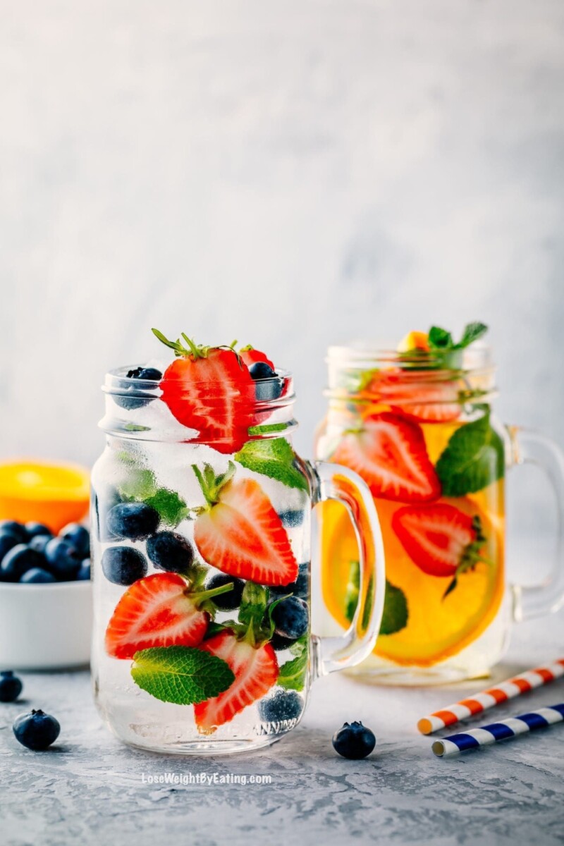 Eau infusée fruits frais