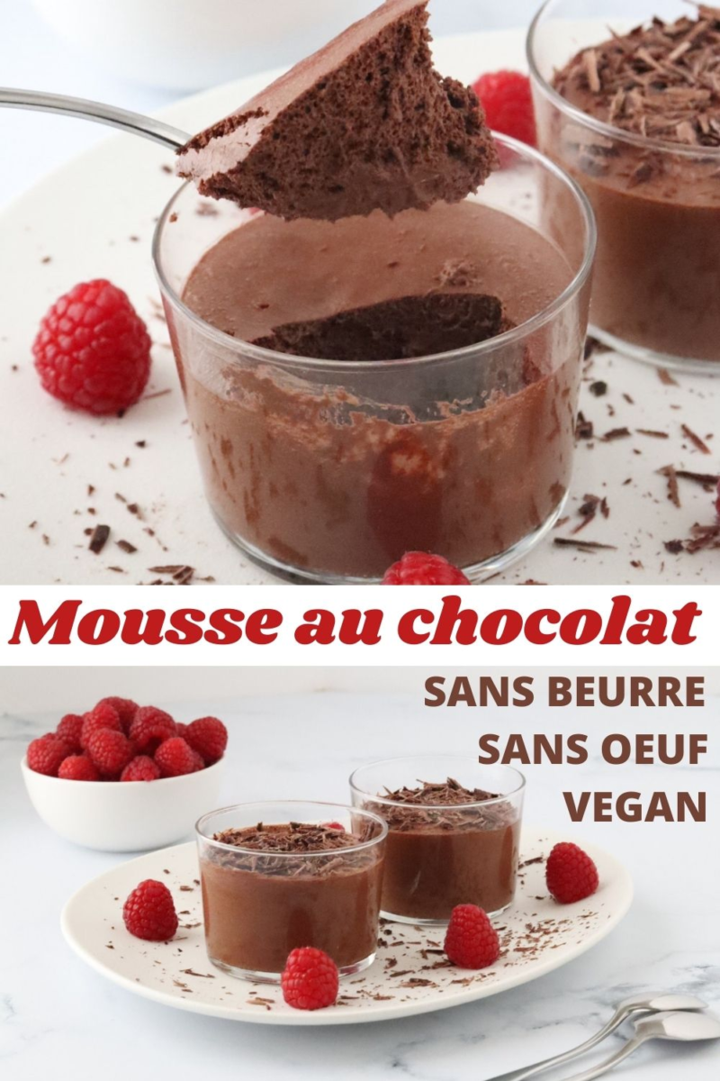 Aquafaba mousse chocolat vegan