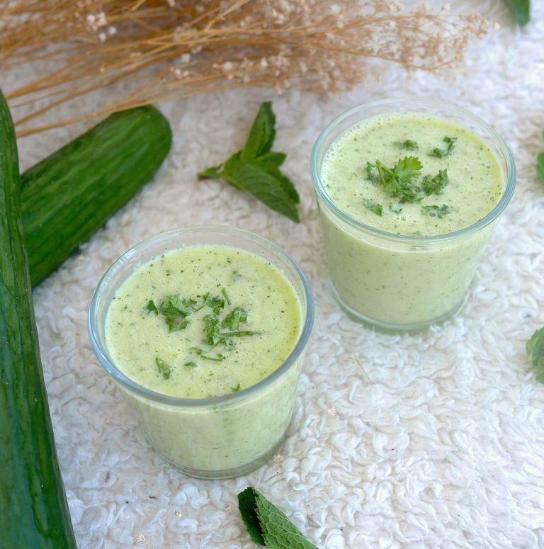 Soupe concombre menthe fraîche