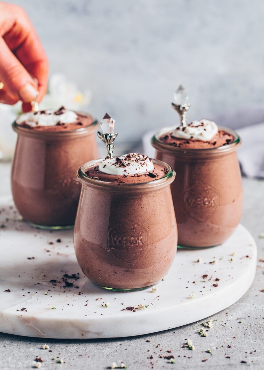 Aquafaba mousse chocolat vegan