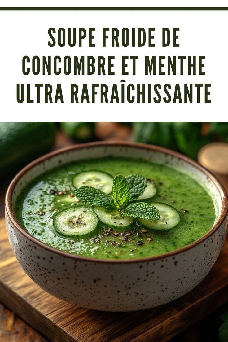 Soupe concombre menthe fraîche