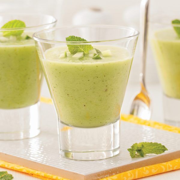 Soupe concombre menthe fraîche