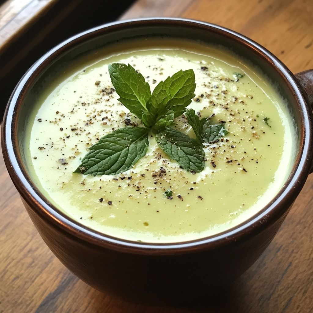 Soupe concombre menthe fraîche