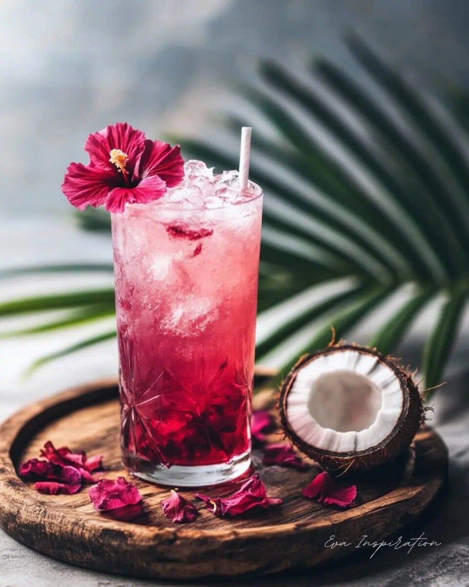 Infusion froide hibiscus rouge