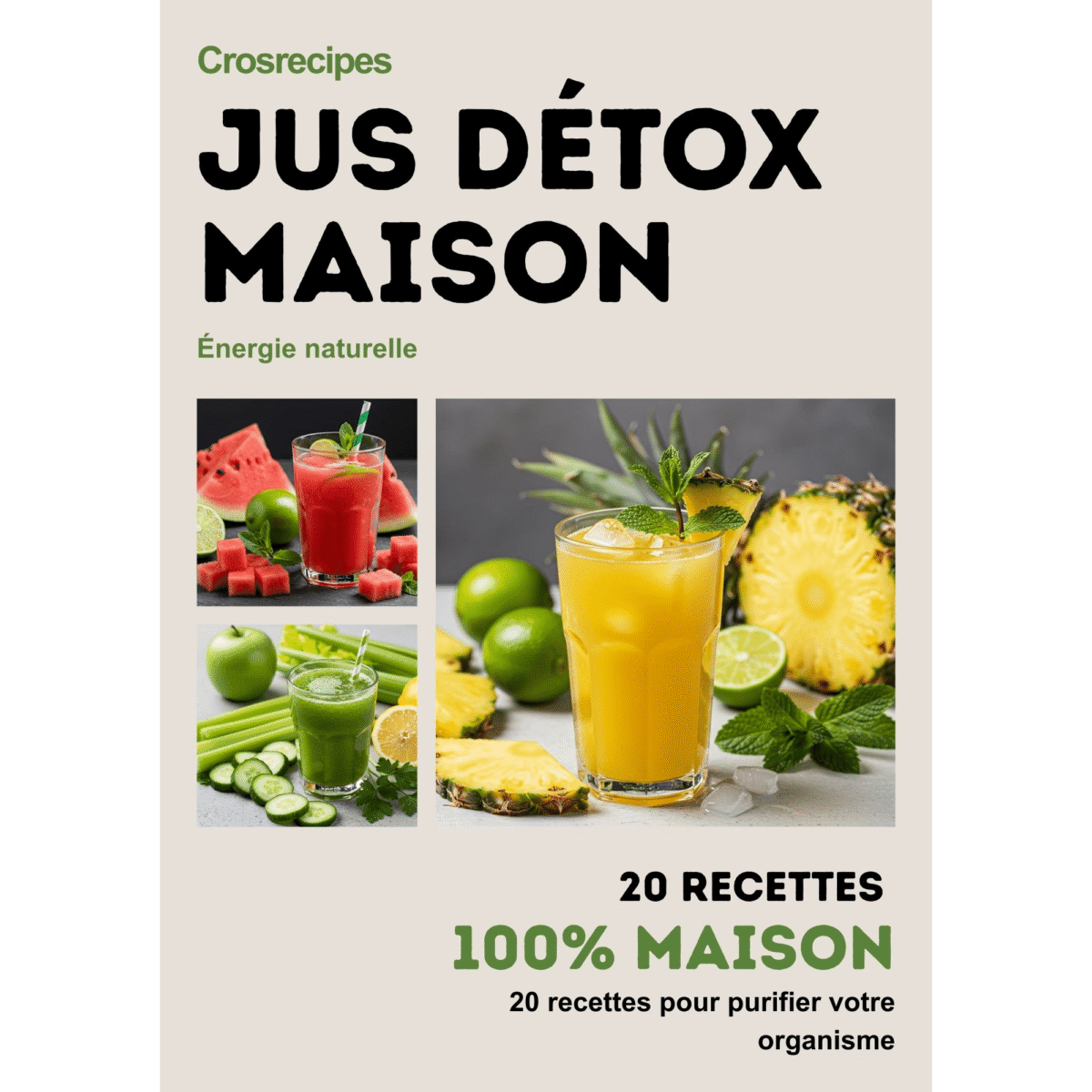 Jus de légumes vert détox