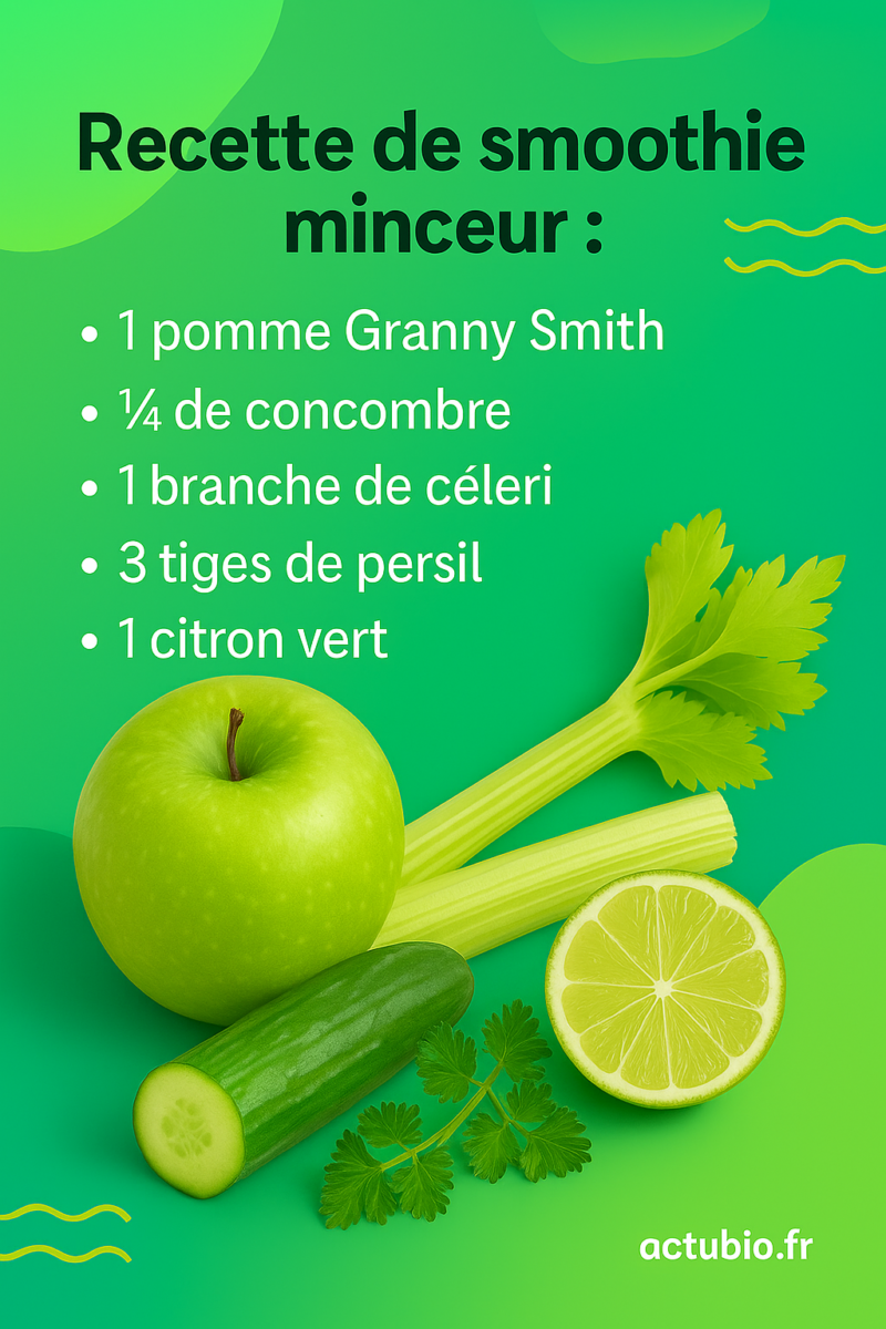 Jus de légumes vert détox