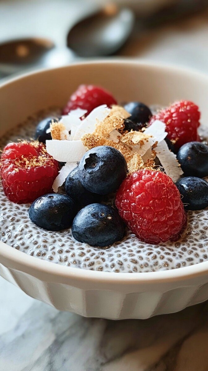 Pudding de chia baies
