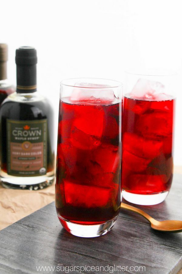 Infusion froide hibiscus rouge