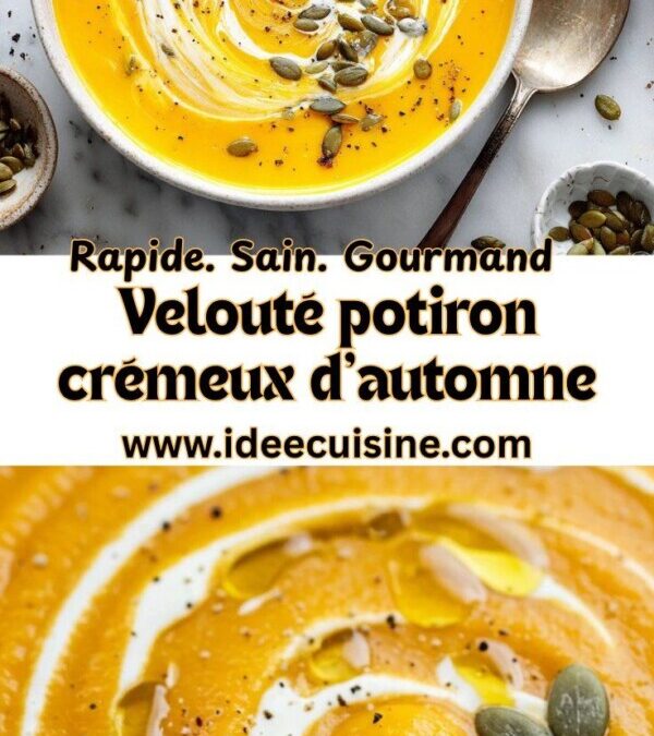 Velouté de potiron : Un bol généreux de 450 ml en cl