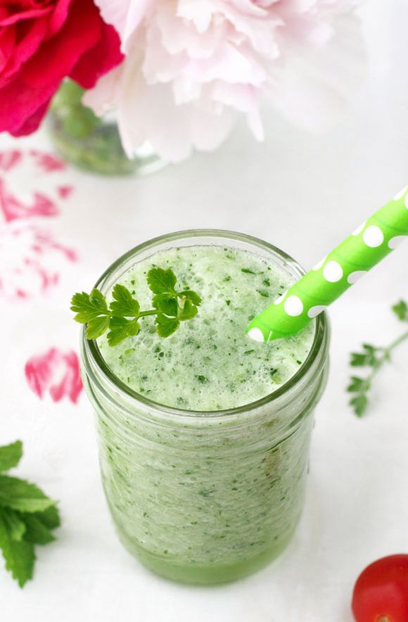 Jus de légumes vert détox