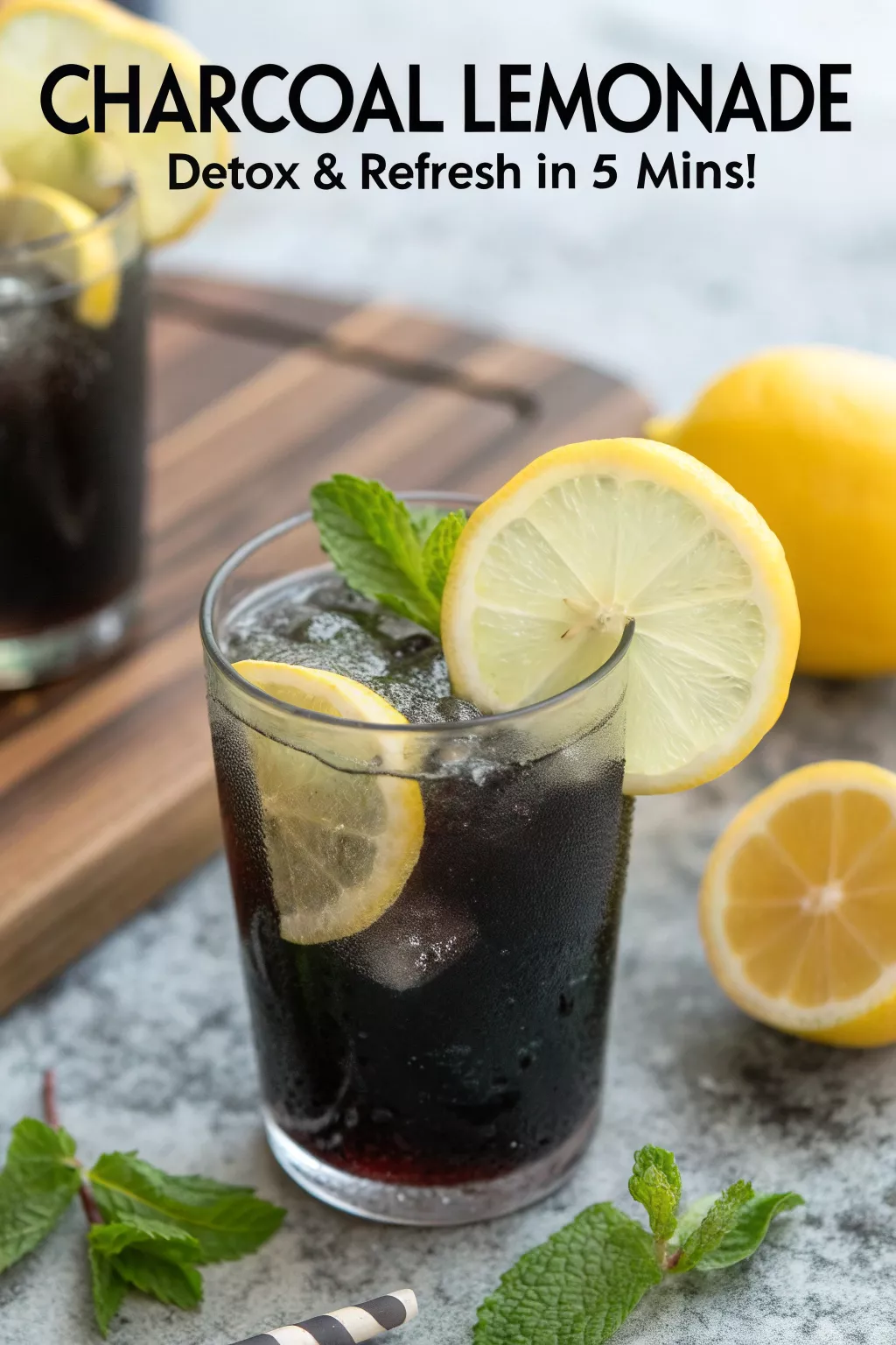 Limonade charbon actif noir