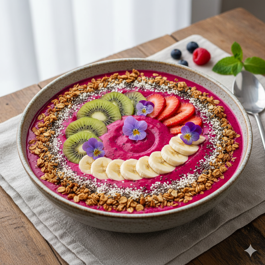 Smoothie bowl topping fruits