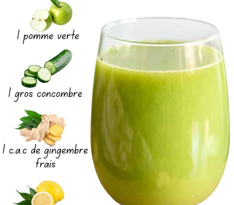 Jus de détoxification verte : Volume total de 750 ml en cl
