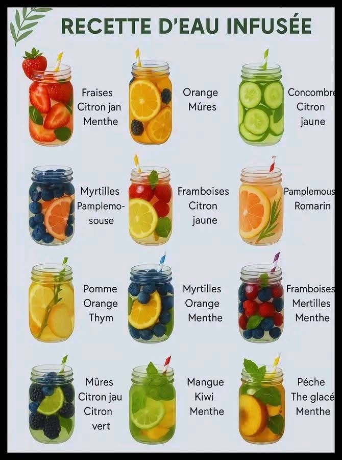 Eau infusée fruits frais