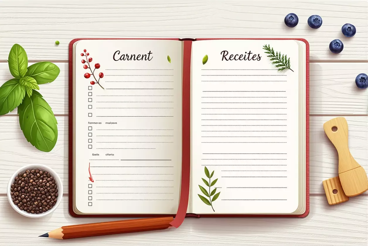 Carnet de notes cuisine chef