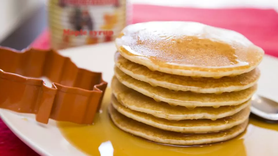 Sirop d'érable pancakes