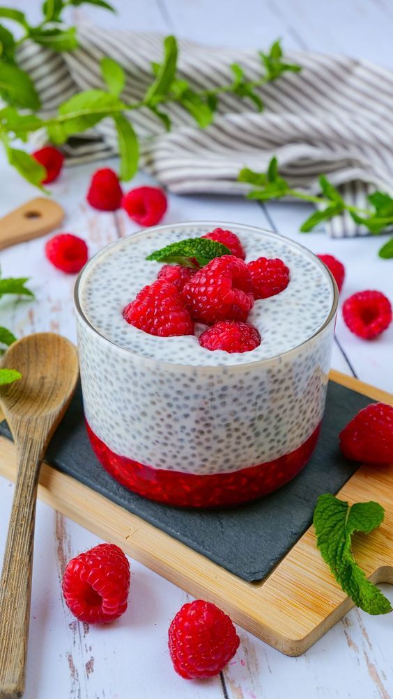 Pudding de chia baies