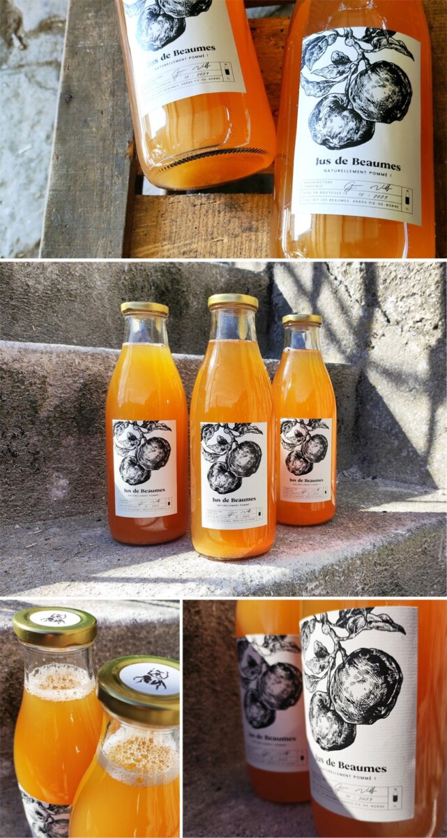 Jus de pomme pressé bouteille