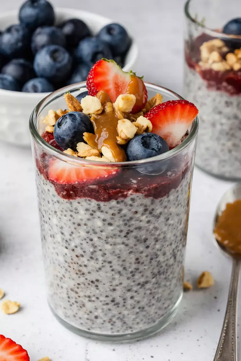 Pudding de chia baies
