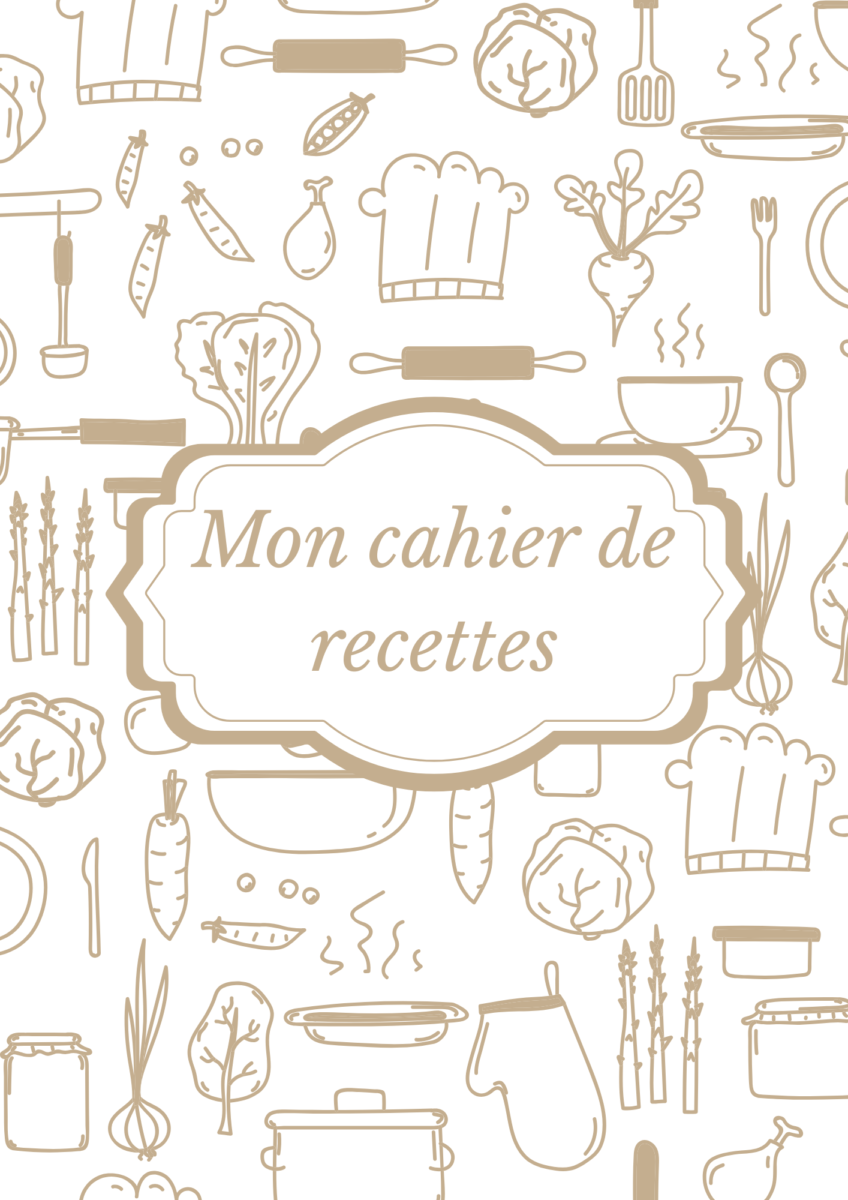Carnet de notes cuisine chef