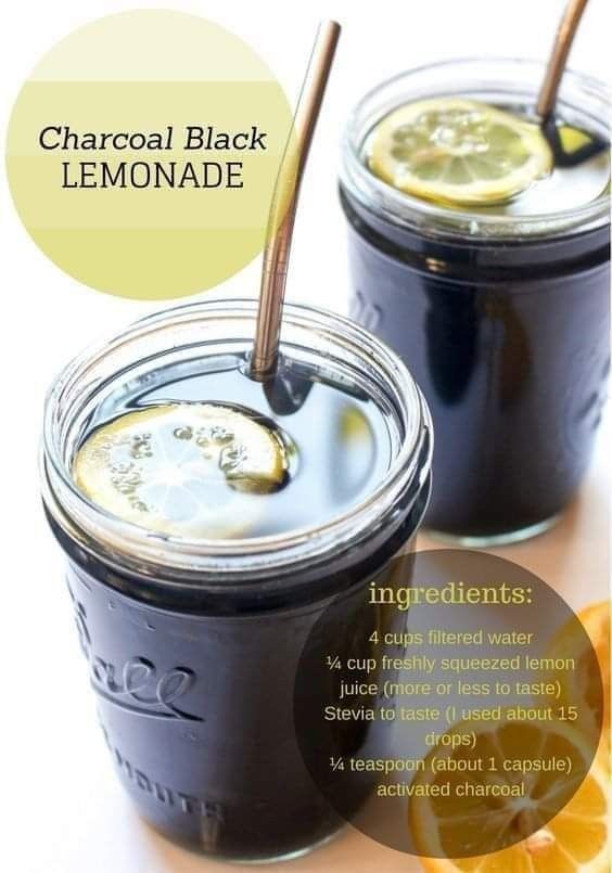 Limonade charbon actif noir