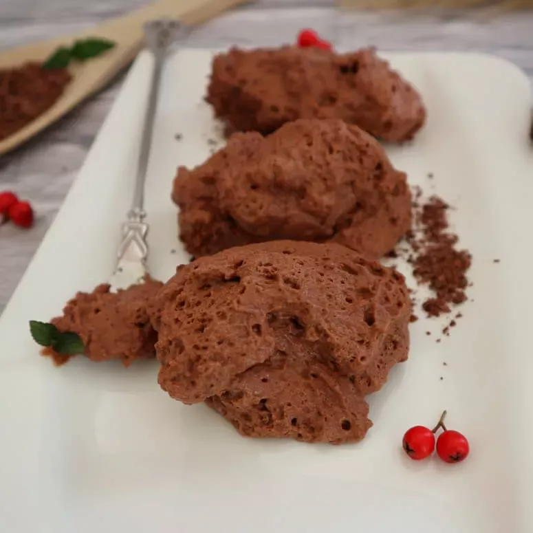 Aquafaba mousse chocolat vegan