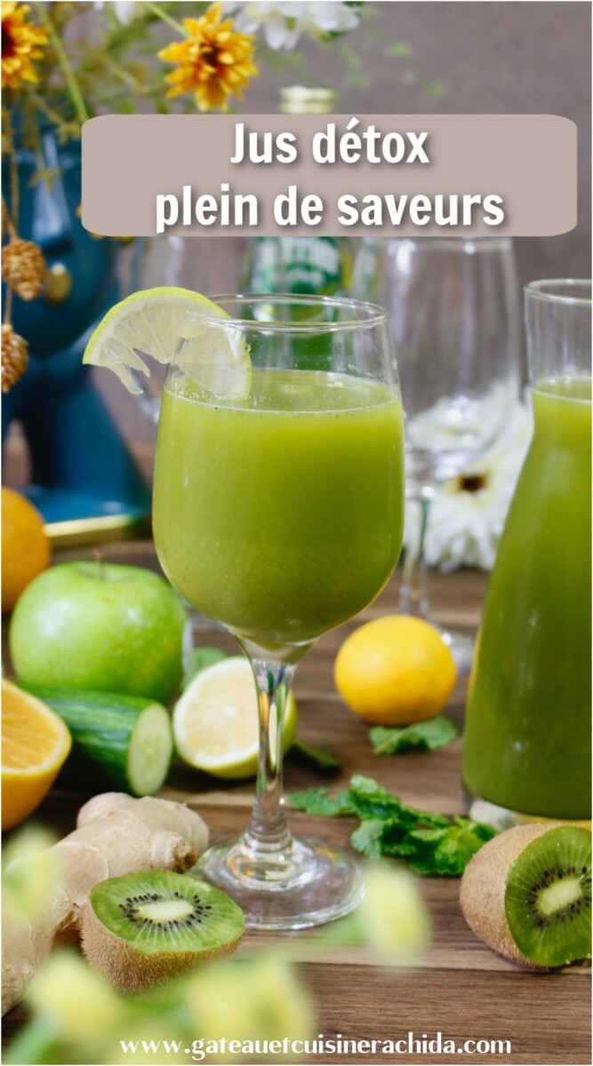 Jus de légumes vert détox