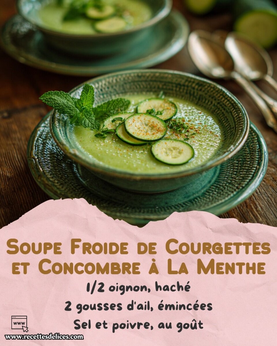Soupe concombre menthe fraîche