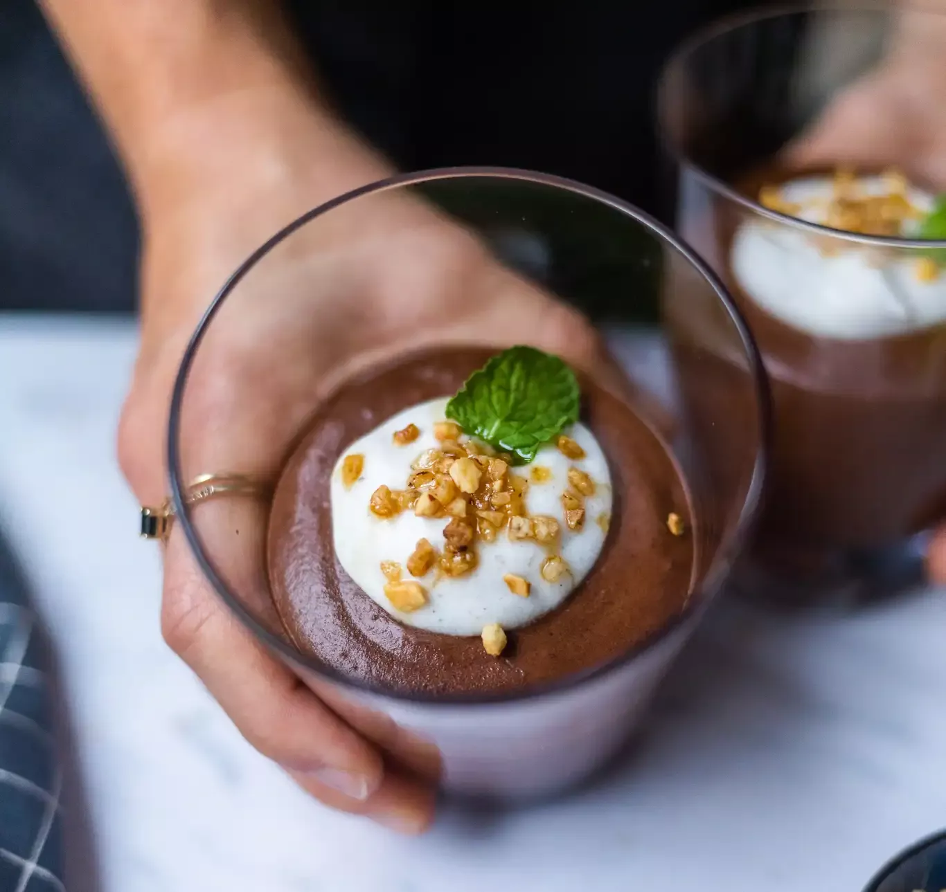 Aquafaba mousse chocolat vegan