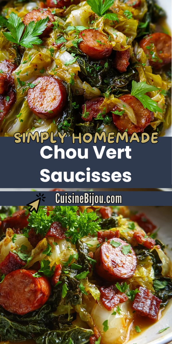 Chou vert braisé végétarien