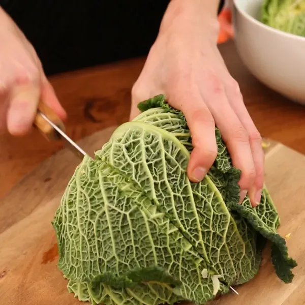 Plat chou vert sans viande