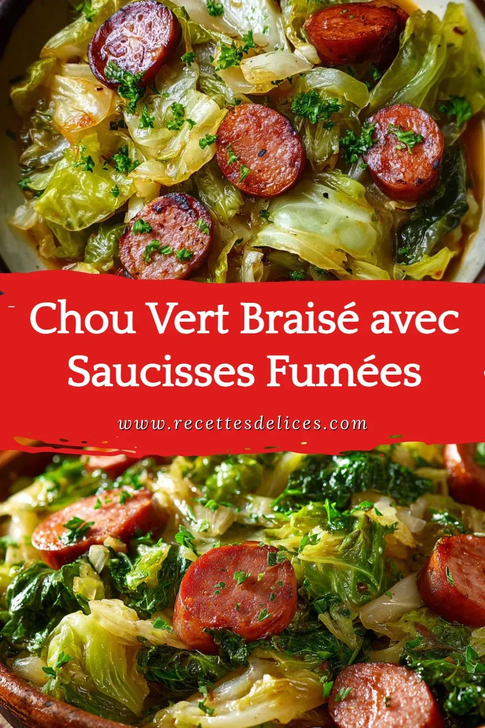 Plat chou vert sans viande