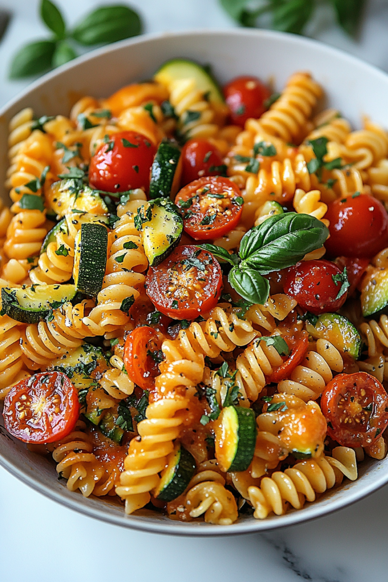 Plat de linguine végétarien