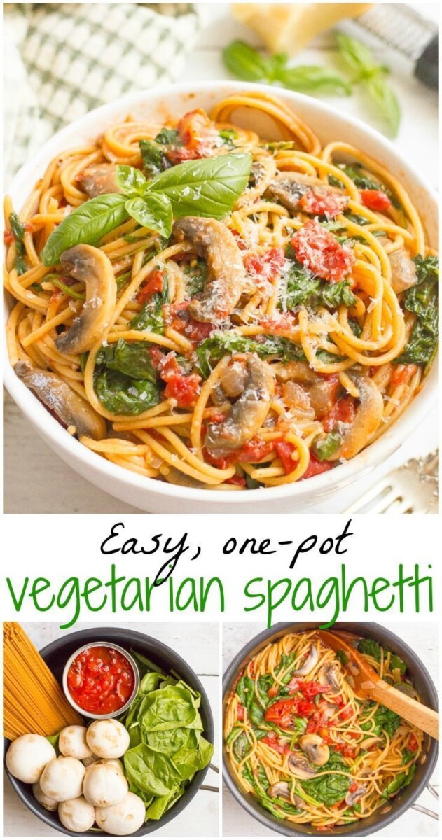 Plat de spaghetti sans viande