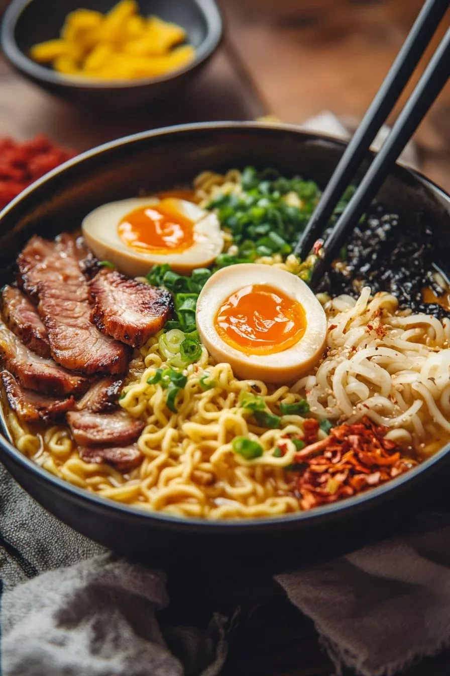 Délicieux ramen végétarien