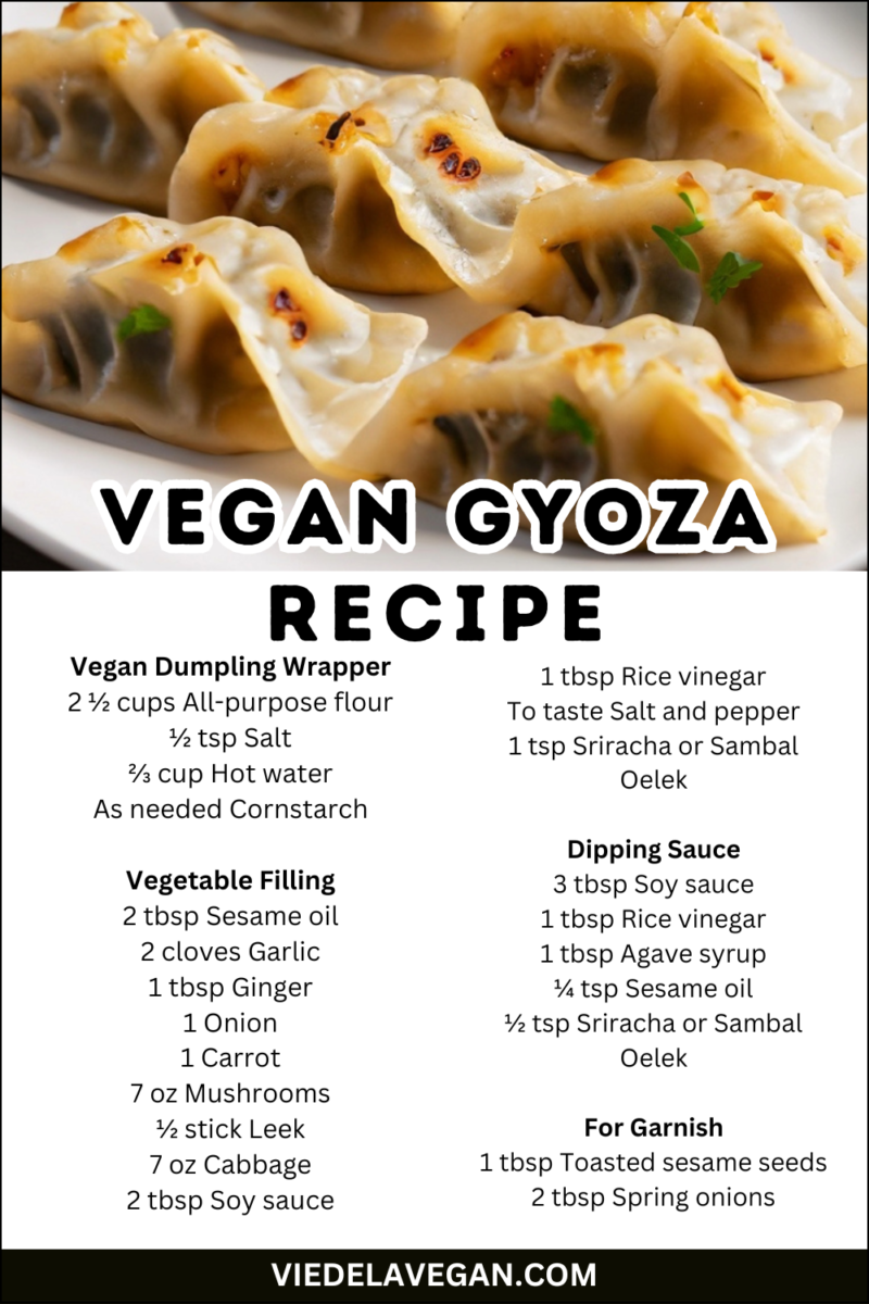 Recette gyoza légumes