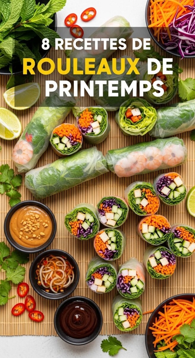 Ingrédients rouleaux printemps