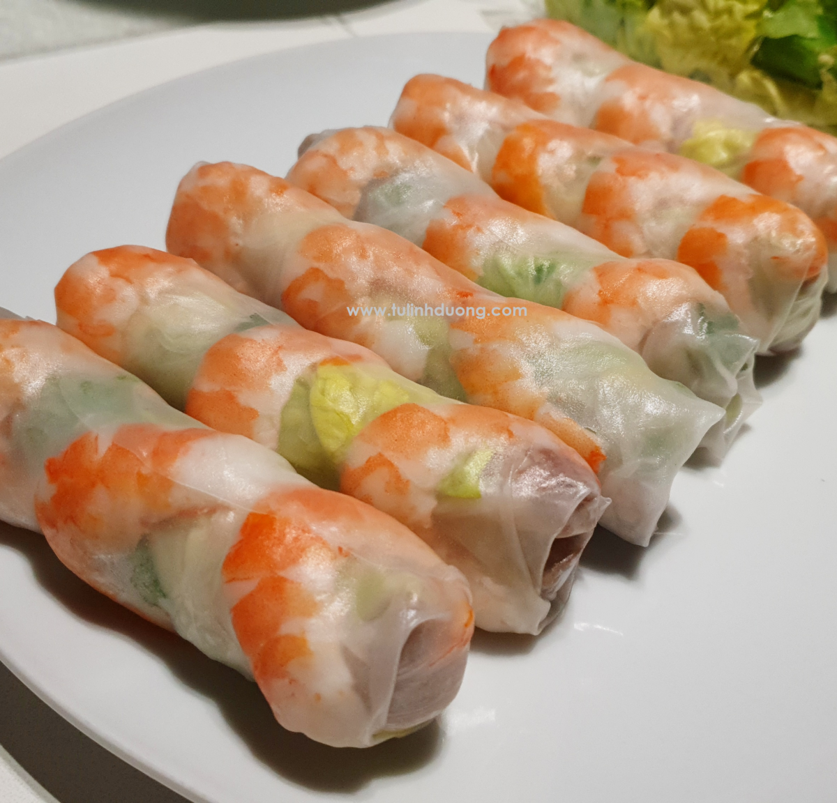 Ingrédients rouleaux printemps