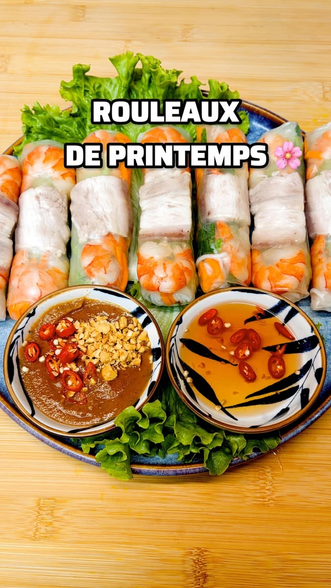 Ingrédients rouleaux printemps