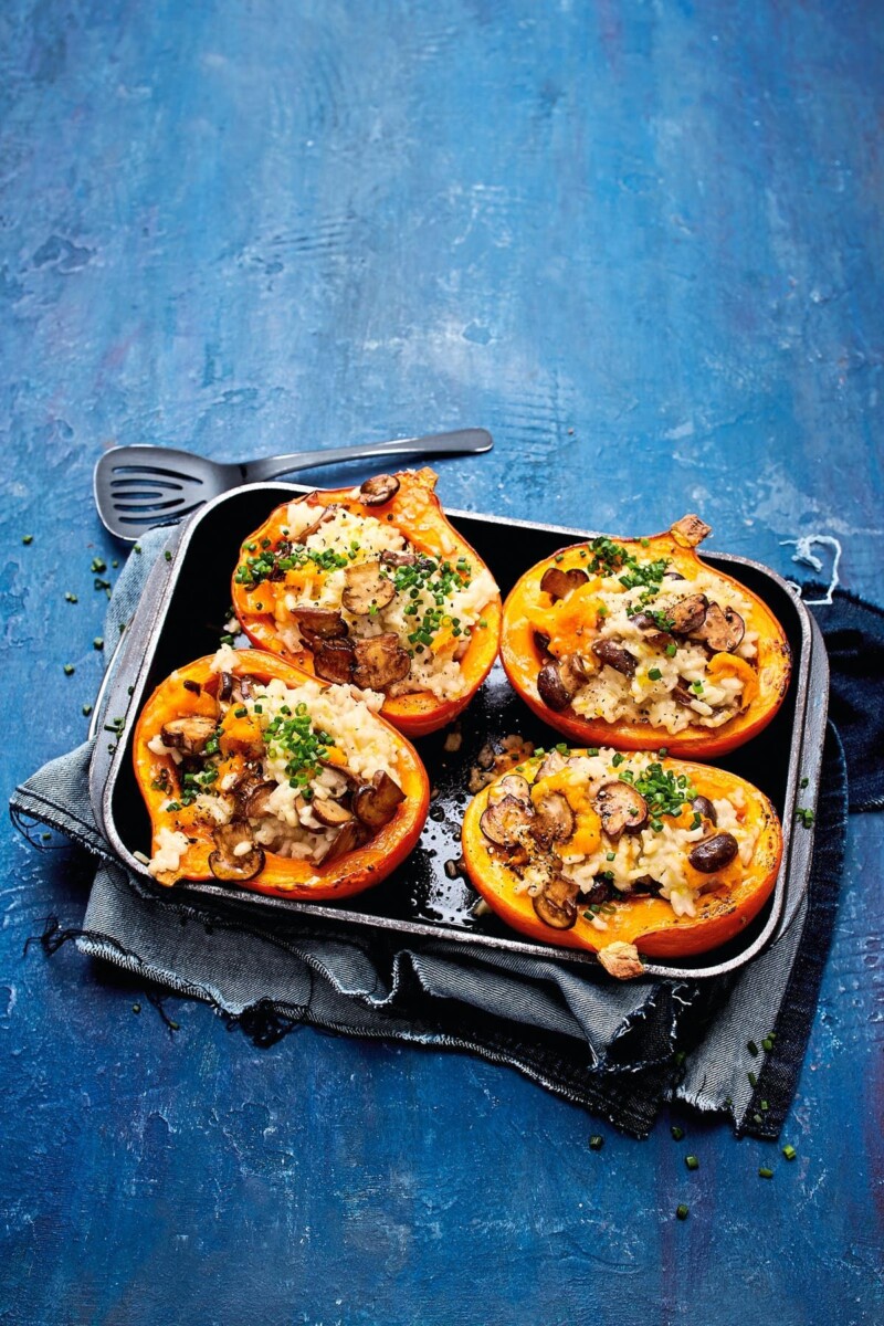 Courge farcie automnale végétarienne