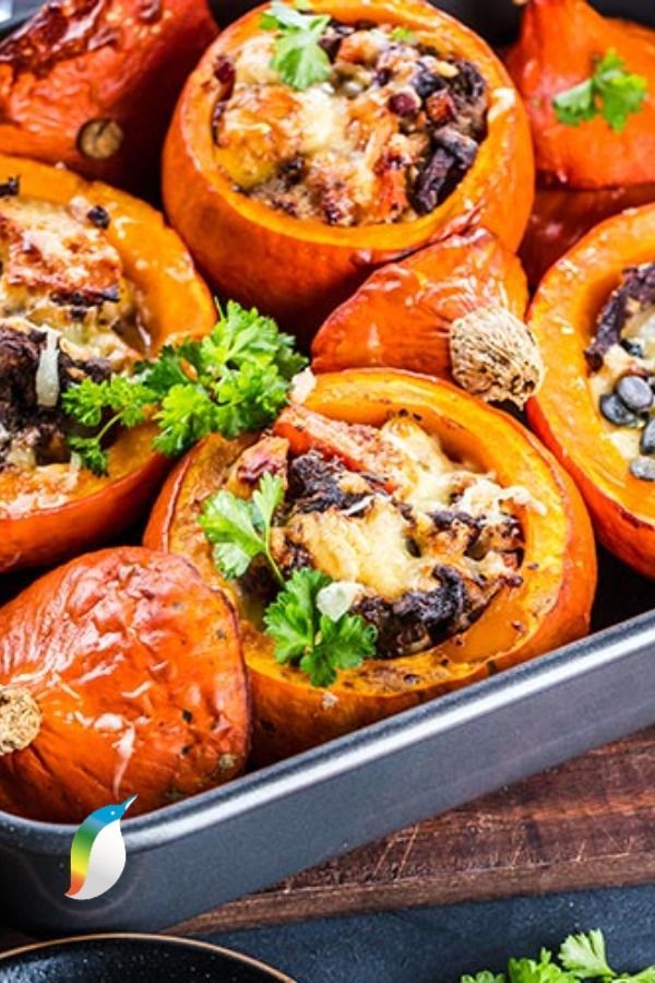 Courge farcie automnale végétarienne