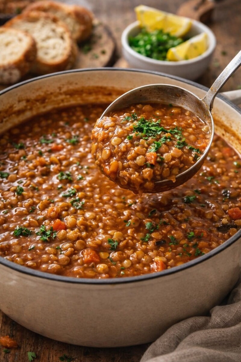 Lentilles vertes savoureuses