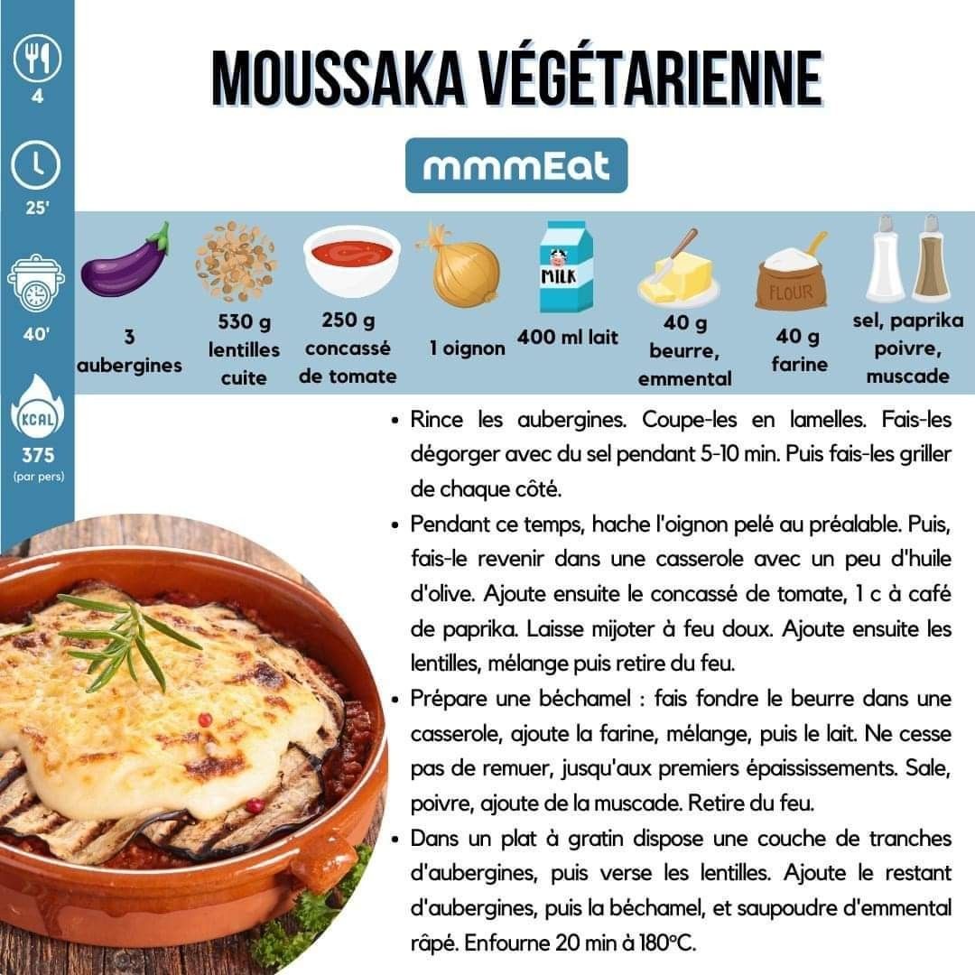 Moussaka sans viande