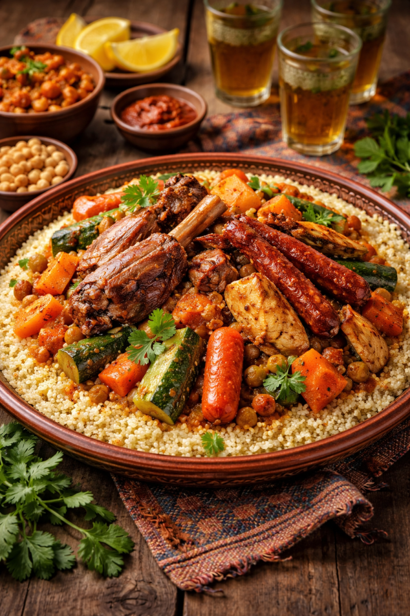 Recette de couscous colorée